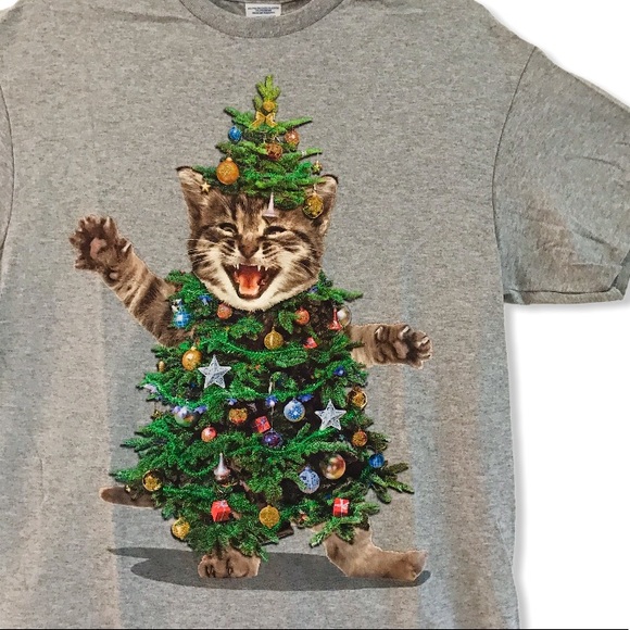 NWT Cat In A Christmas Tree Costume Suit T-Shirt - Picture 1 of 3